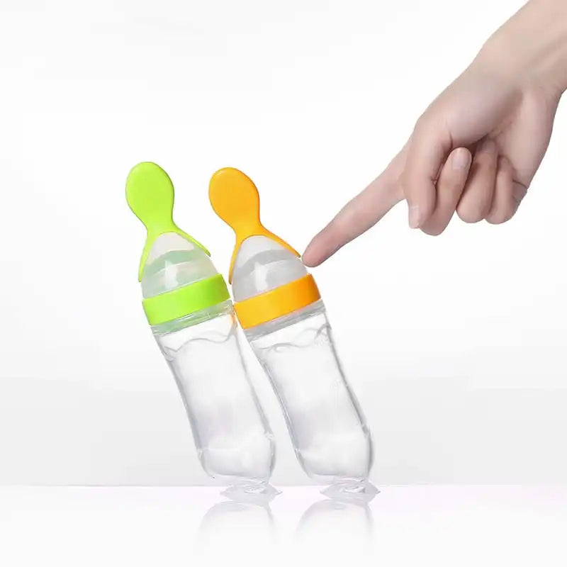 Baby Convenient Squeeze Feeding Spoon