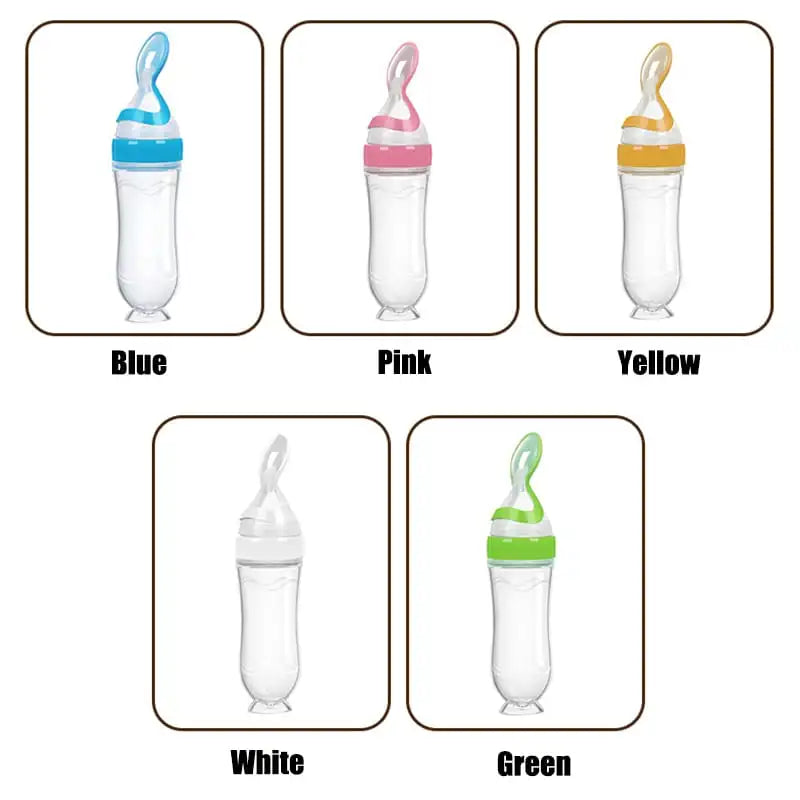 Baby Convenient Squeeze Feeding Spoon