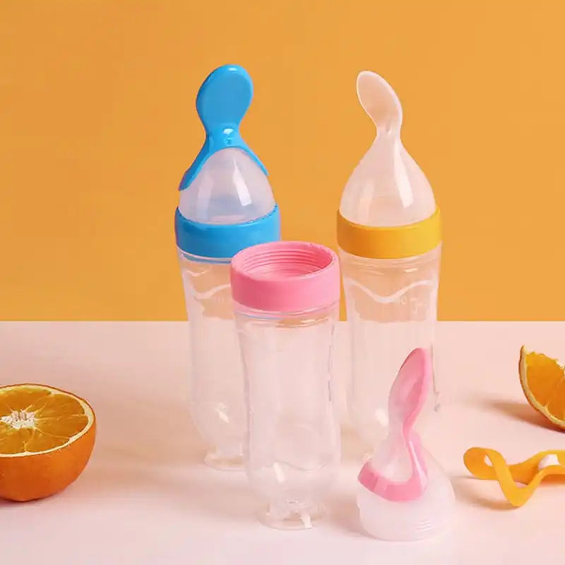 Baby Convenient Squeeze Feeding Spoon