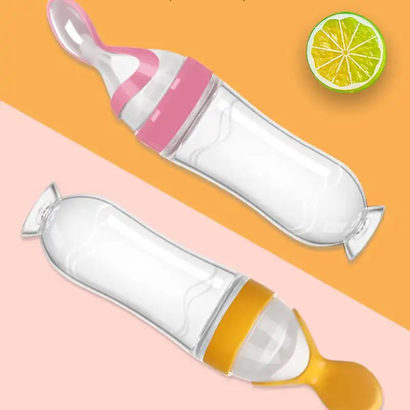 Baby Convenient Squeeze Feeding Spoon