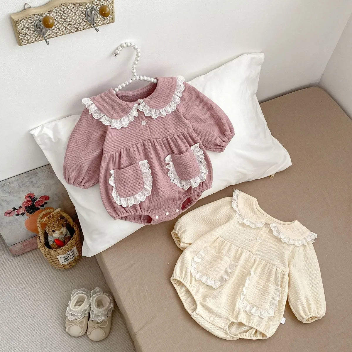 Kids Baby Girls Casual Cute Long Sleeve Romper