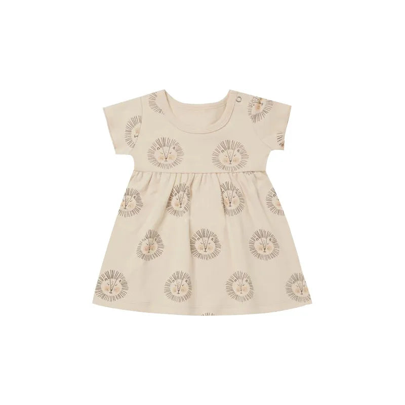 Baby Fashion Cute Animal Sun Pattern Print Short Sleeve Dress