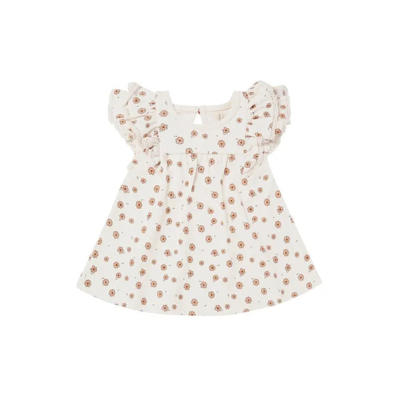 Baby Fashion Cute Animal Sun Pattern Print Short Sleeve Dress