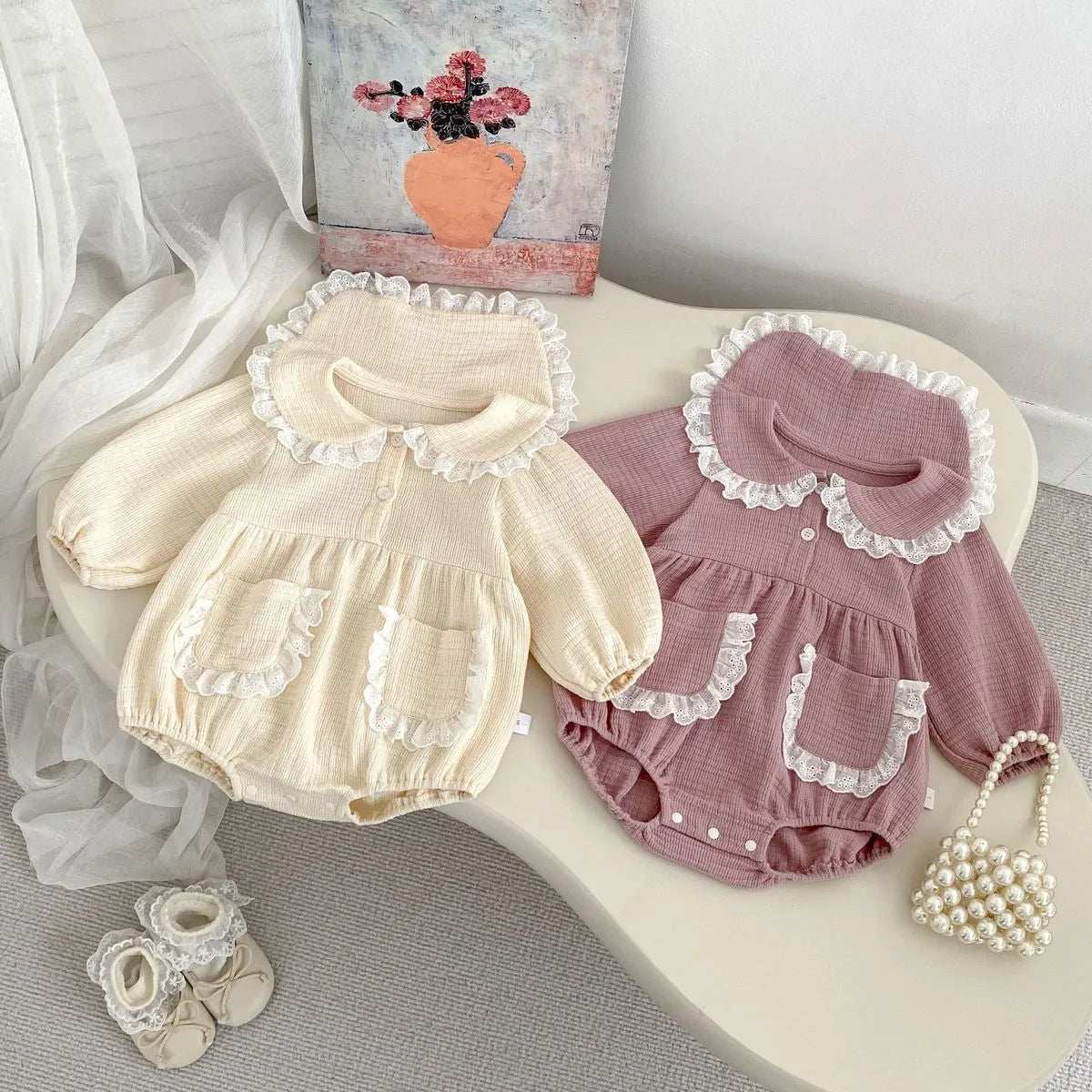 Kids Baby Girls Casual Cute Long Sleeve Romper