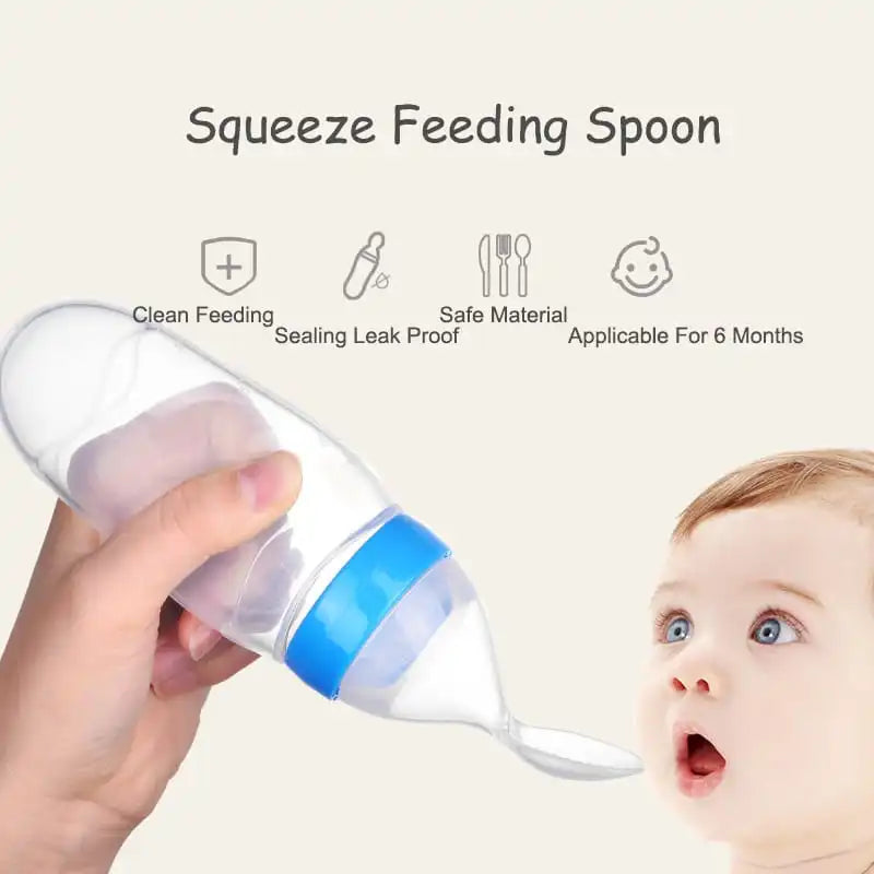 Baby Convenient Squeeze Feeding Spoon