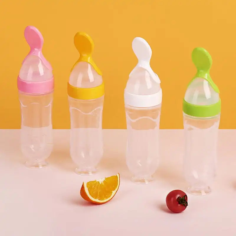 Baby Convenient Squeeze Feeding Spoon