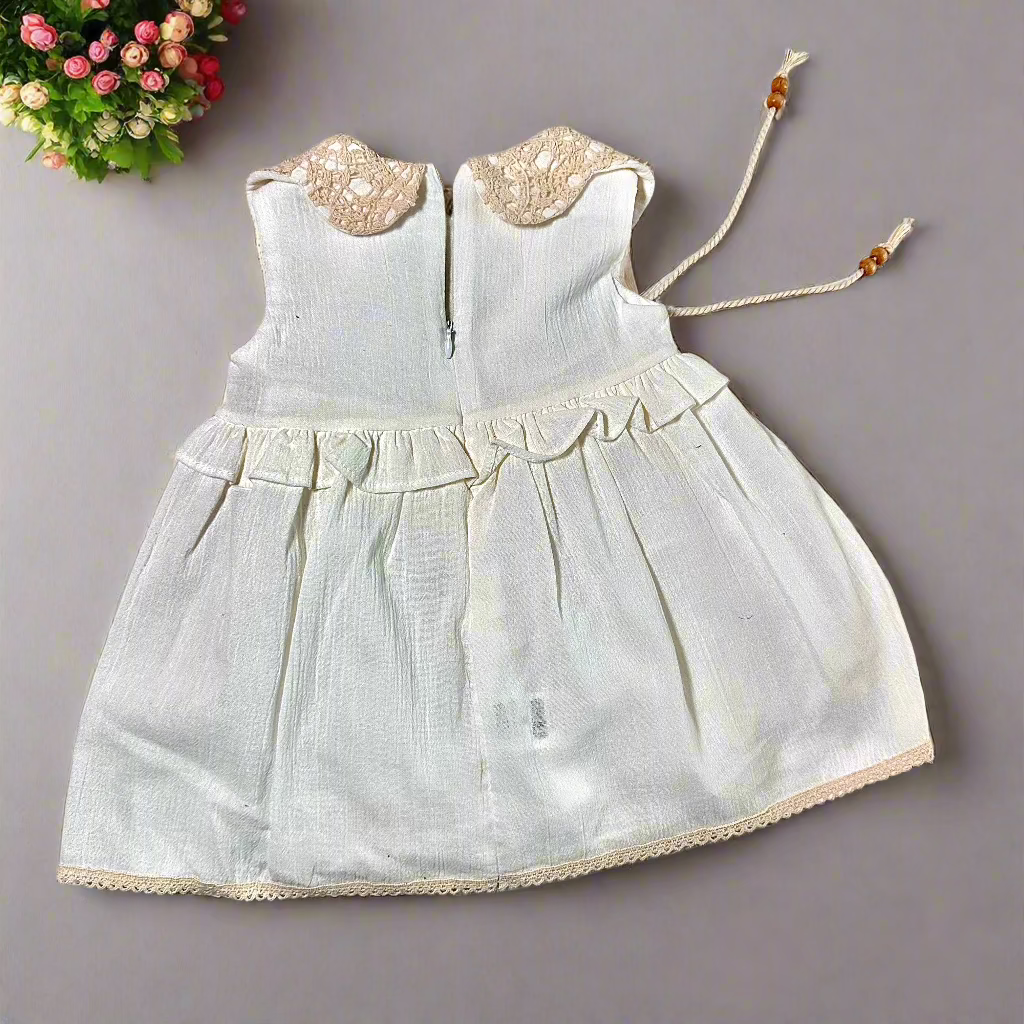 neric Infant Baby Girls Smocked Dress Puff Short Sleeve Floral Embroidery Princess Dresses Toddler Summer Casual Sundress
