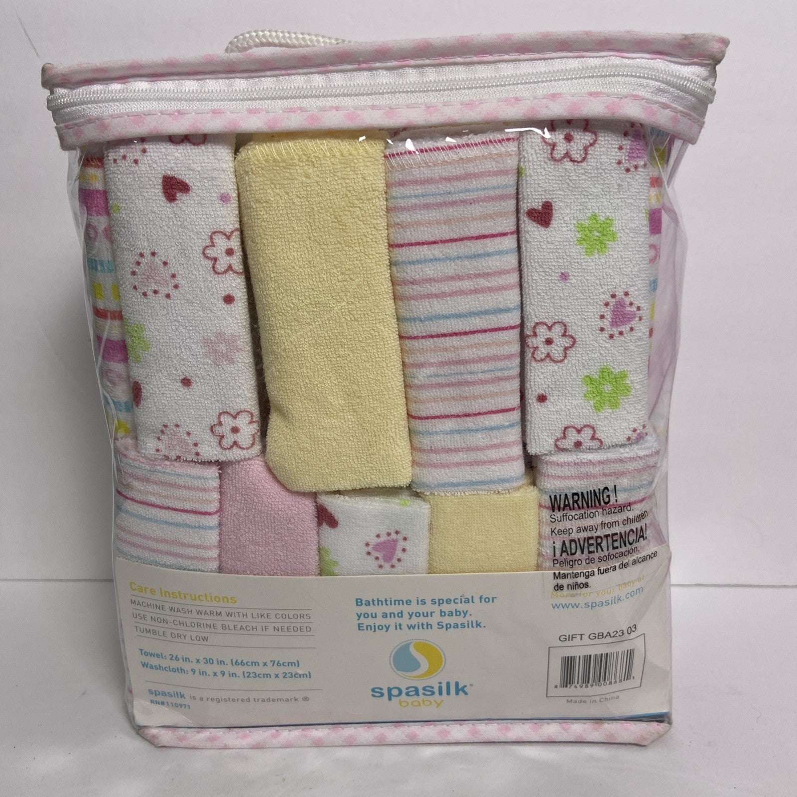 SpaSilk Baby 3x Hooded Towels & 20 Washcloth Soft Terry New Pink